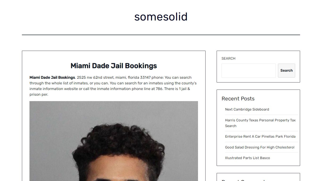 Miami Dade Jail Bookings | somesolid
